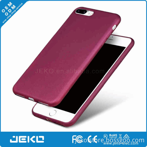 High quality soft flip cover rubber phone case for iphone 7 plus